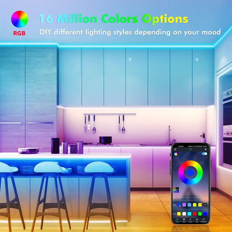 Dải đèn LED 2.4G, Bluetooth , bộ điều khiển 24 phím, RGB, 1M / 30LED, thích hợp để trang trí phòng trẻ em 5
