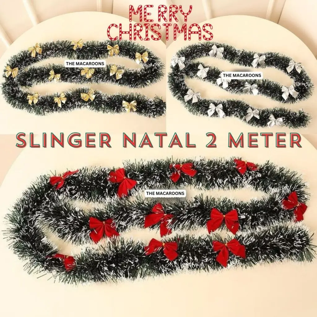 Slinger Natal 2 Meter / Hiasan Rumah Dekorasi Aksesoris Pohon Natal