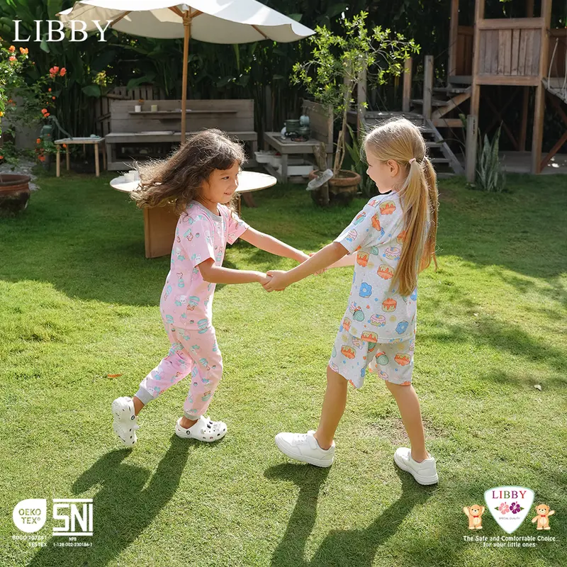 LIBBY Setelan Piyama Anak Perempuan Motif Lovely & Daisy  (1 stel) 5