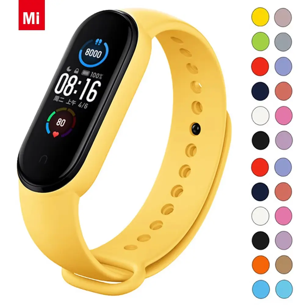 Dây Đeo Đồng Hồ, Dành Cho Vòng Tay Xiaomi Mi Band 7, Đeo Tay Silicon, Tương Thích Với Miband 5, 6, NFC, Thay Thế, Thích Hợp Cho Thể Thao, Pulsera, Thể Thao Correa, Tương Thích Với Mi Band 7, 6, 3, 4 Và 5, Dây Đeo