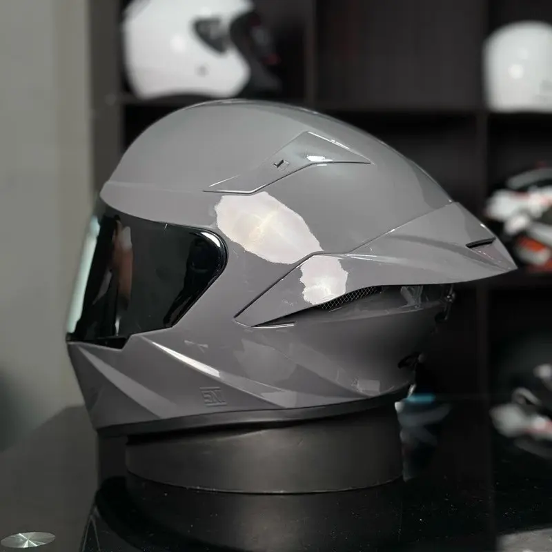 Helm Mla Crypton Full Face Terbaru Solid Grey Dof Kaca Visor Iridium silver/Helm Full Face Mla Original MLA 2
