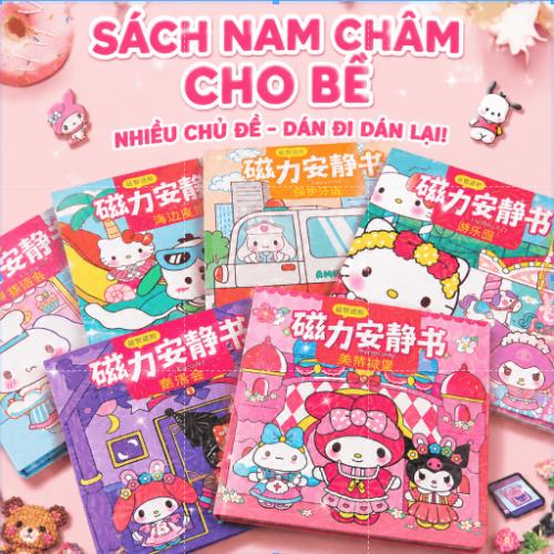 Bộ Đồ Chơi Thủ Công DIY Cho Bé Gái, Sách Dán Hình Từ Tính 18cm Cỡ Lớn, Thay Đồ Không Cần Cắt, Hút Chắc Lắc Không Rơi