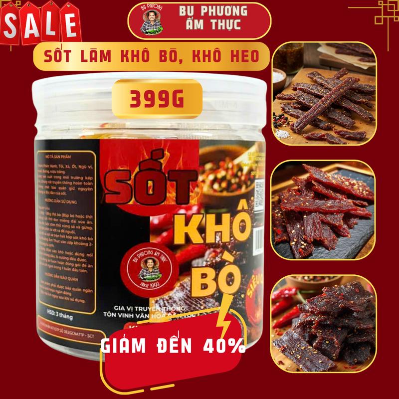  Gia Vị Sốt Làm Khô Bò Khô Heo - Thương Hiệu Bu Phương Ẩm Thực  Không Chất Bảo Quản  