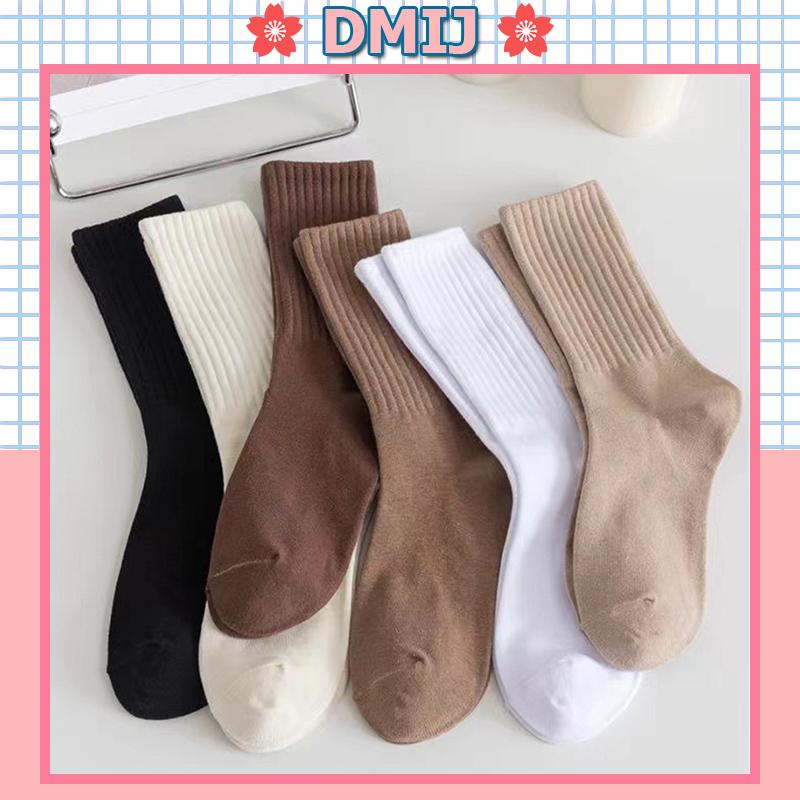  Combo 10 đôi tất nam nữ cổ cao họa tiết basic vớ nữ cổ cao nhiều màu đơn giản 