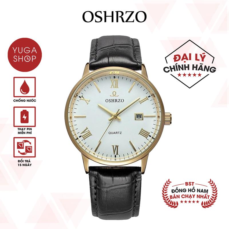 Đồng hồ nam OSHRZO O2 mặt tròn có lịch ngày 2 loại dây da dây thép cao cấp TẶNG DỤNG CỤ THÁO DÂY HỘP ĐỒNG HỒ PIN ĐỒNG HỒ DỰ PHÒNG SỐ LƯỢNG QUÀ TẶNG CÓ HẠN