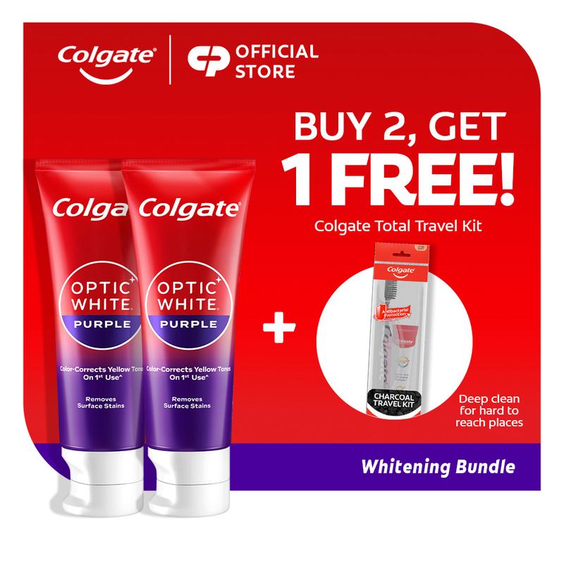 Colgate Shop Colgate Optic White Purple Toothpaste 100g + Colgate Total Travel ...