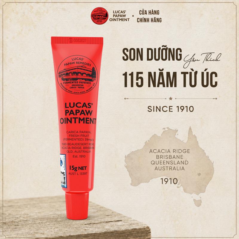 Son Dưỡng Môi Đu Đủ Lucas Papaw Úc 115 Năm - Dưỡng Môi Mềm Mịn, Giảm Khô Nứt…