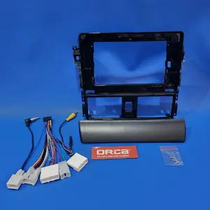Frame head unit android 10 inch mobil yaris 2014-2018 hitam glossy merek orca