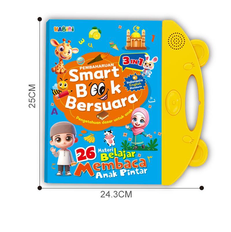 Buku Edukasi Bersuara Smart Book Anak 2 Bahasa Indonesia English 13 Materi Belajar Lengkap Hewan Biota Laut Buah Sayur Angka Huruf Hijaiyah Warna Bentuk Transportasi Dinosaurus Bagian Tubuh Alat Tulis Musik Profesi Tokoh