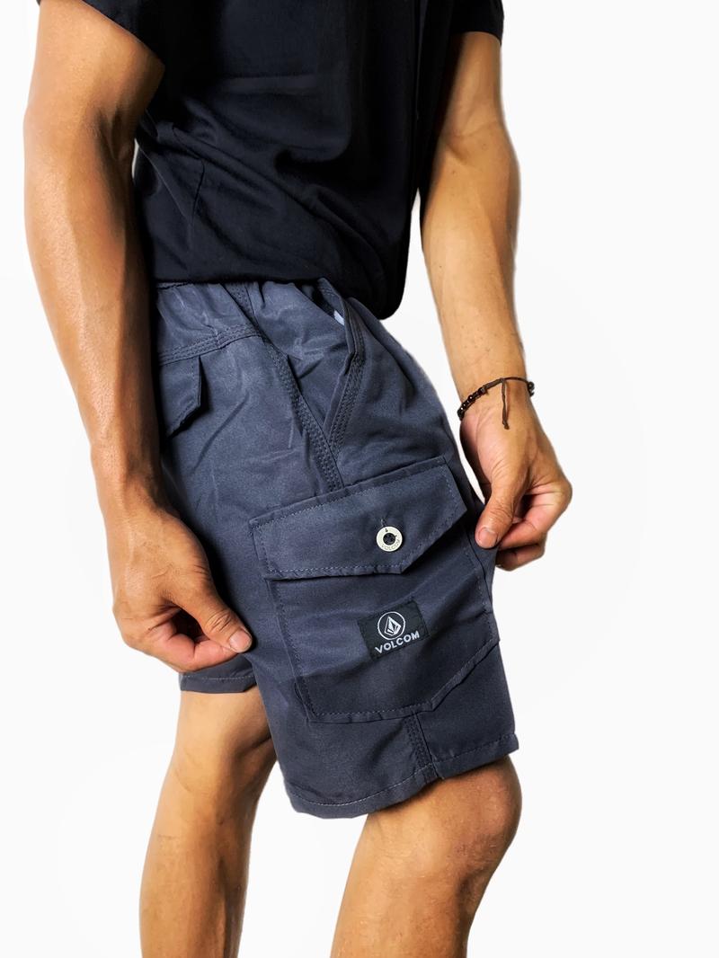 Product Introduction of CELANA BOARDSHORT CARGO PINGGANG KARET MODEL DIATAS LUTUT POLOS PRIA/ ada 6 kantong / bahan katun premium nyaman 35