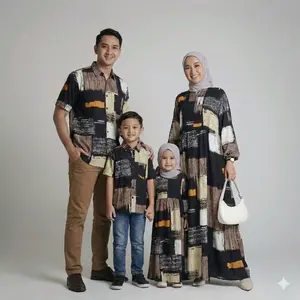 Abdi Fashion / couple keluarga (PAKET MURAH) kemeja ayah / Gamis ibu / set anak Baju Setelan