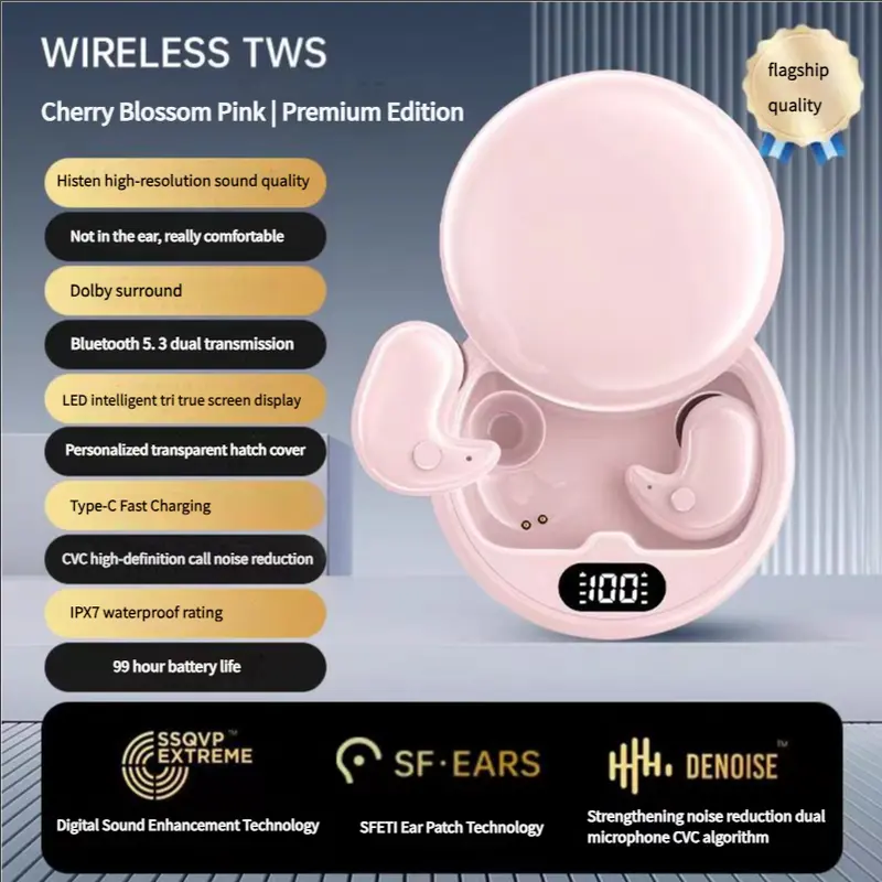 Tai Nghe Nhét Tai Nghe Khi Ngủ, Y36, Bluetooth 5.3, Tai Nghe Không Dây Vô Hình, Công Nghệ TWS Bluetooth 8