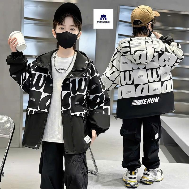 TẶNG ĐỒNG HỒ ĐIỆN TỬ Áo Khoác Gió Bé Trai Hàng Quảng Châu Chất Vải Dày Dặn Mềm Tay Có Lót Lưới Thông Thoáng - MEBISTORE