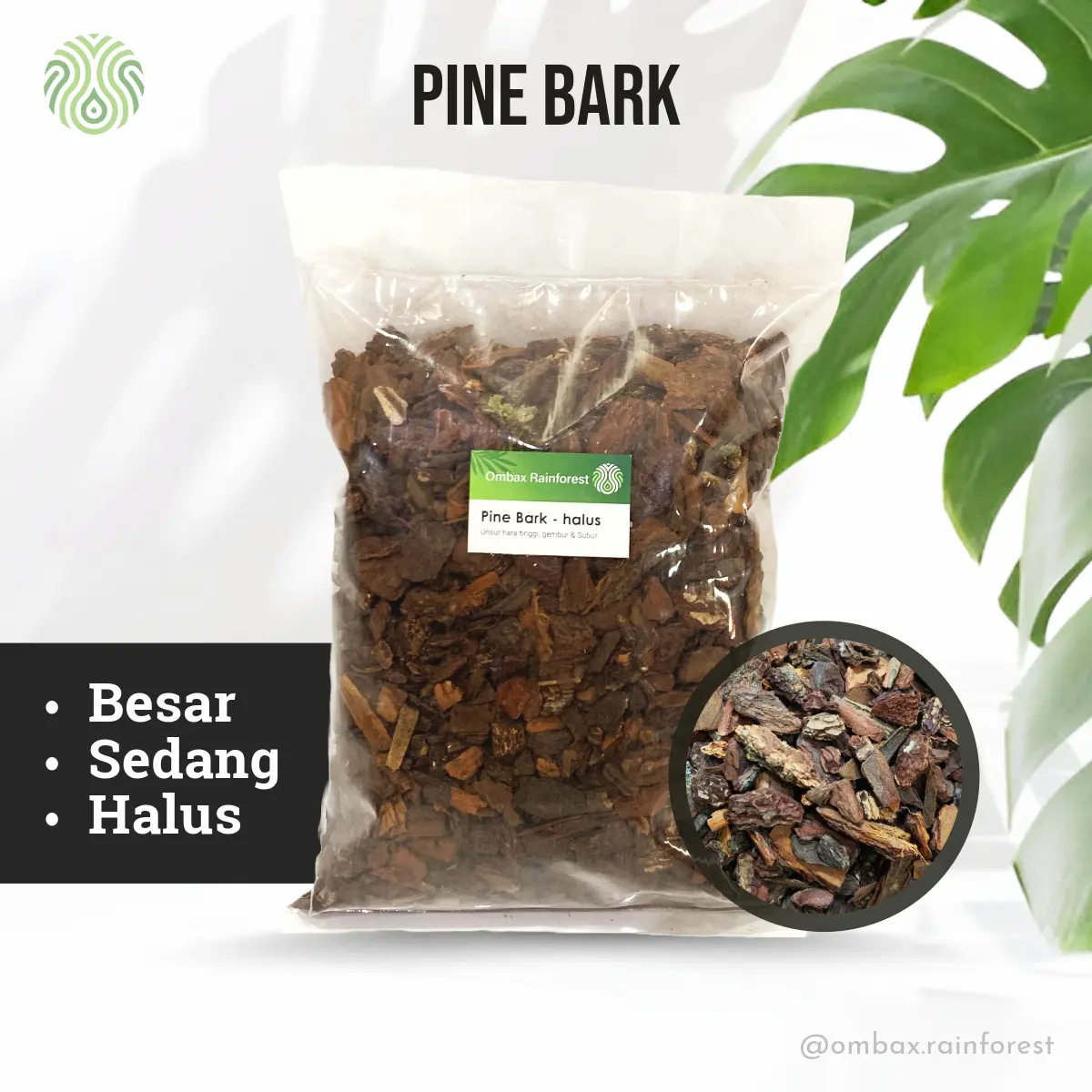Pine Bark / Kulit Pinus Cacah - Media Tanam / Vivarium