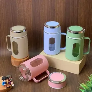 Mug Cangkir Kaca Gagang 500ml + BOX / Mug Kaca 500ml ( WAJIB EXTRA BUBBLE )