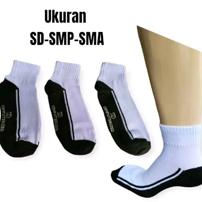 PROMO 6 PASANG KAOS KAKI SEKOLAH SD SMP SMA  PRIA DAN WANITA