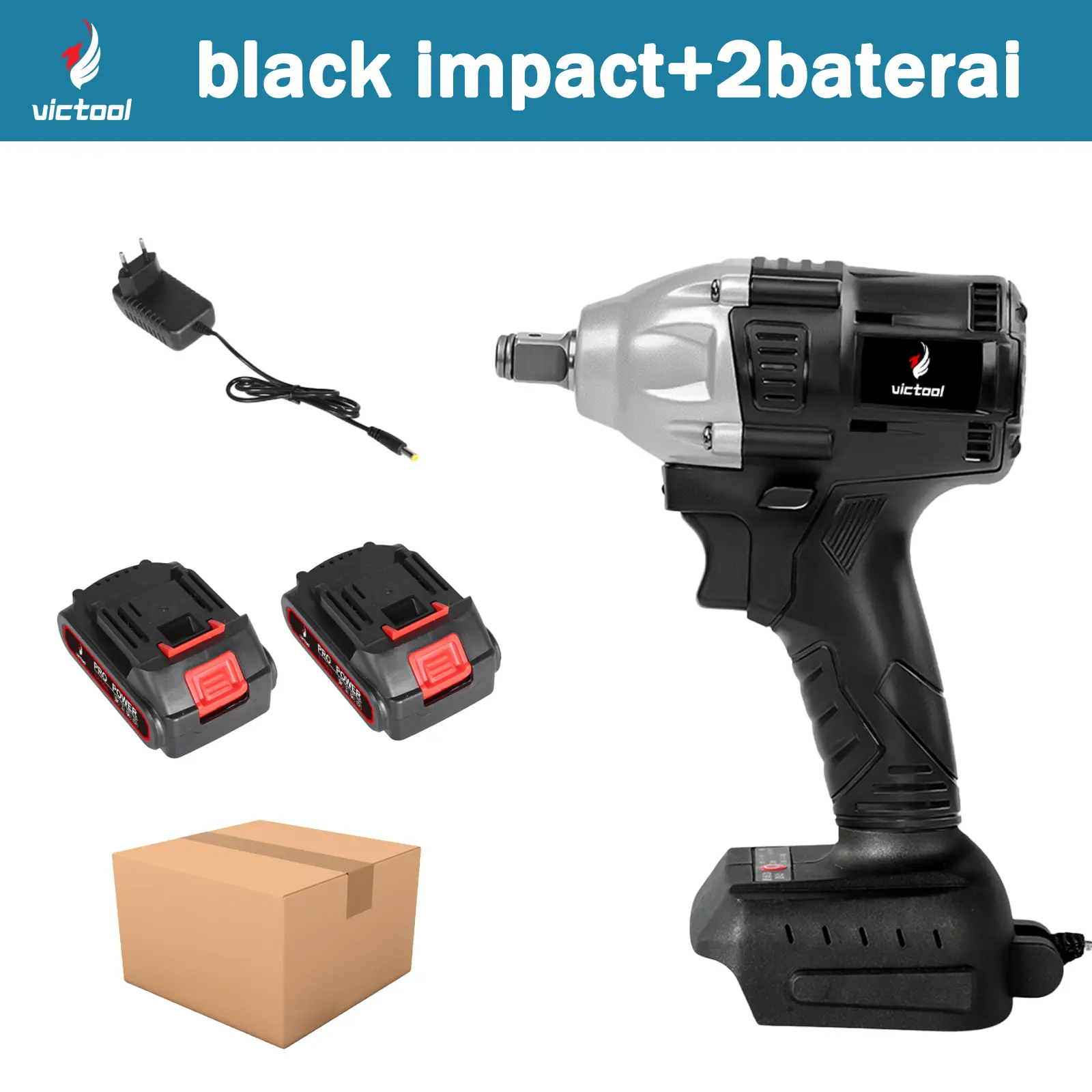 kotak Plastik+black impact+2 baterai
