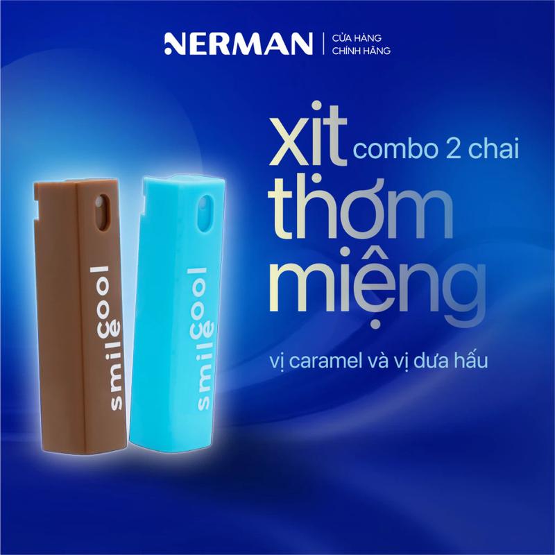 Xịt thơm miệng Spray & Kiss Nerman vị kẹo hoa quả bạc hà the mát cho nam nữ…