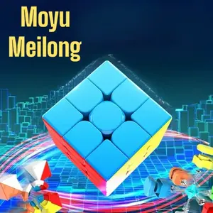 Cube 3x3 Moyu Meilong Stickerless 3x3 Magic Cube Mei Long MURAH Original Makaron Games Puzzle Edukasi