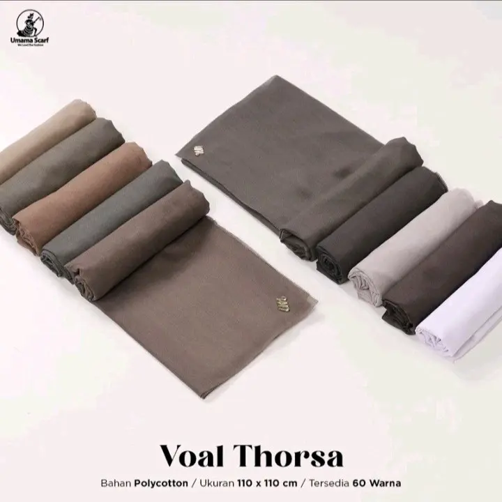 Hijab Umama Scarf Polos Voal Thorsa 100% Original Square Muslim Casual 3