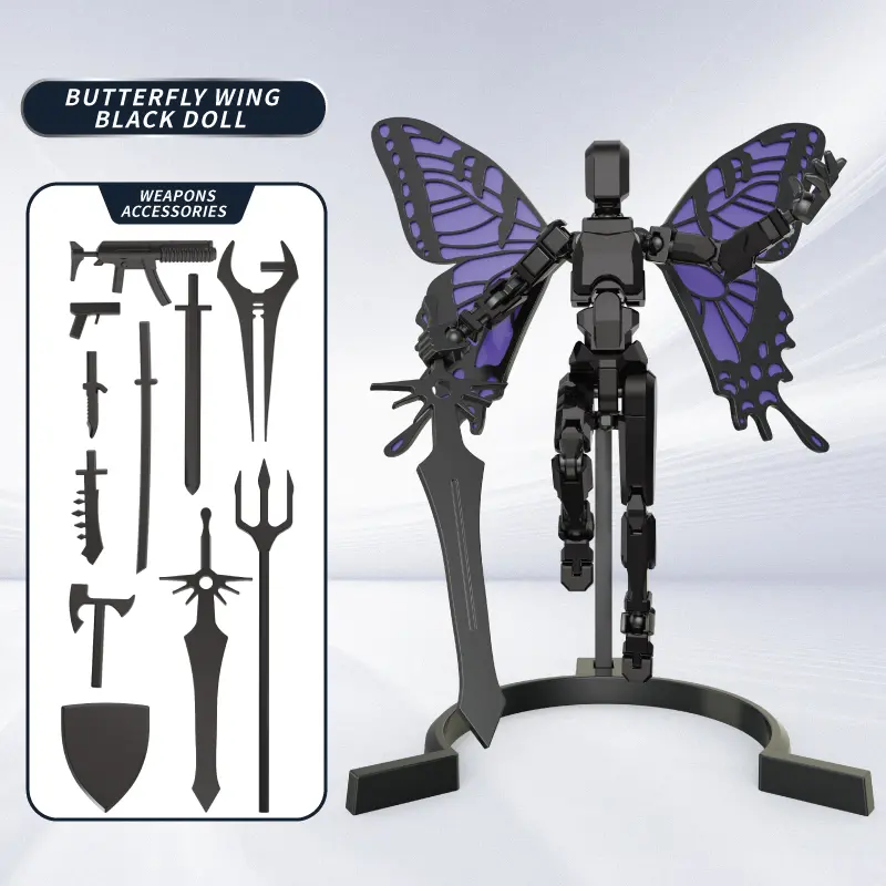 igoods.rose Model yang ditingkatkan Set Lucky 13 Articulated action figure 3D PuzzleDlY Blok bangunan Mainan Cetak 3D/ PenuhDummy 13 Action Figure/Dengan 4 Senjata dan 3Bentuk Tangan 7