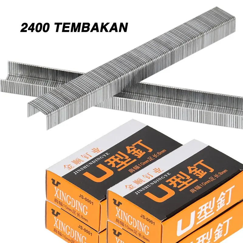 Isi Staples Tembak Isi Stapler Refill Gun tacker Steples Baja 2400 pcs 1