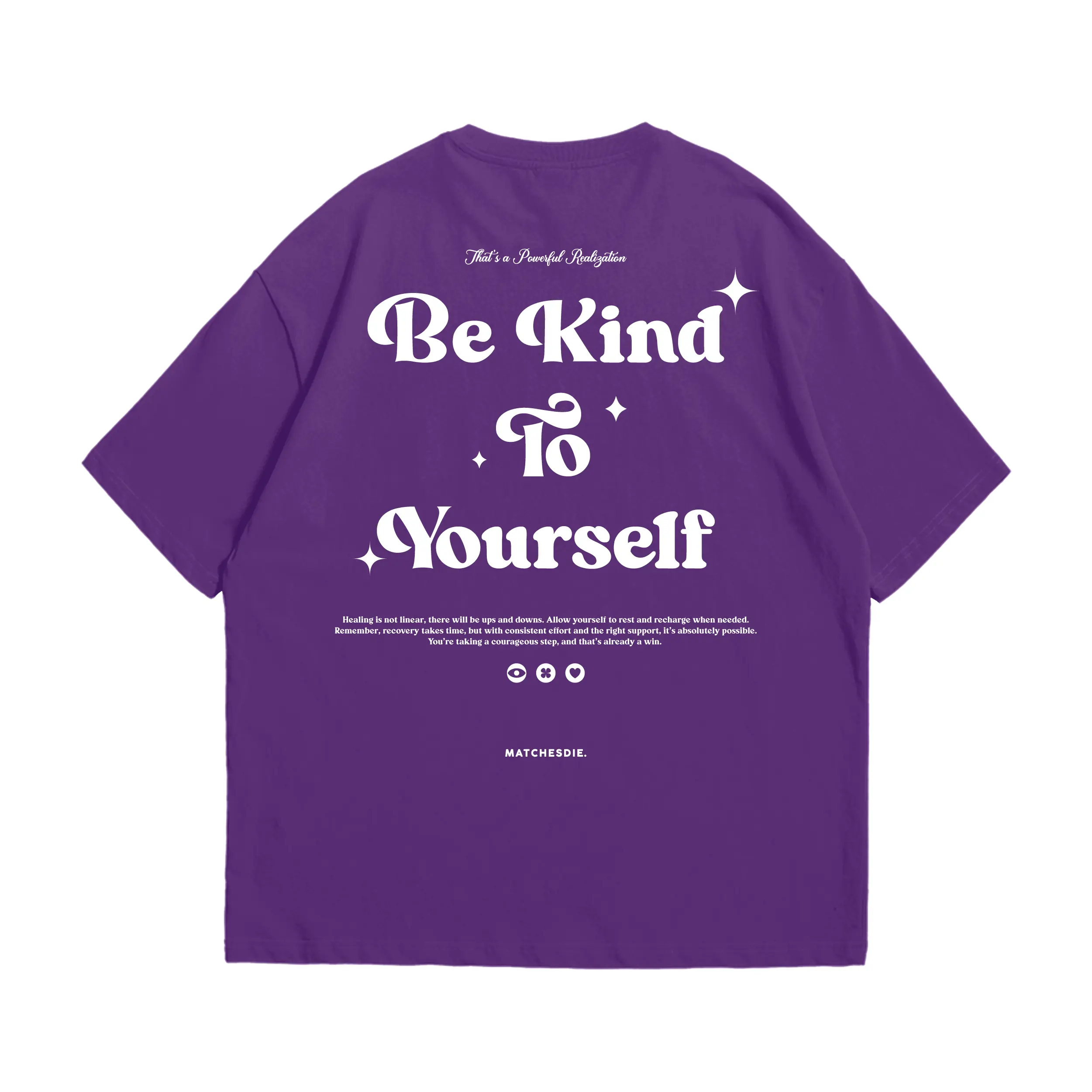 Matchesdie Oversize Tshirt Yourself Royal Purple - Kaos Oversize Pria Wanita Streetwear Premium