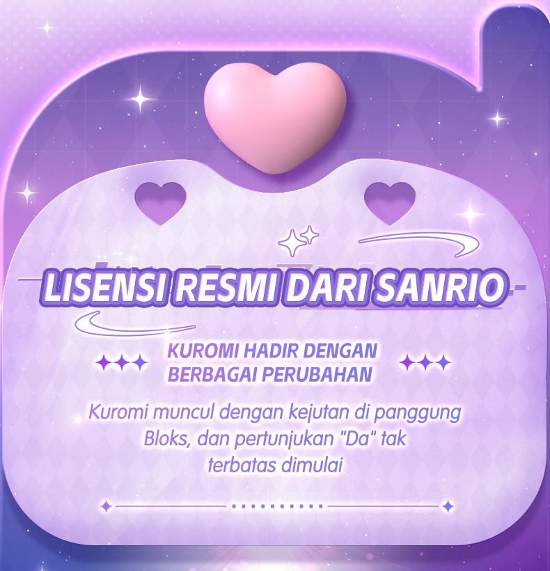 Blokees×Sanrio Blind Box Kuromi Ornamen Mini Action Figurine Mainan Plastik Lucu Kuromi Candy Series Figure Model BlindBox Dadoos Seri FUN 01