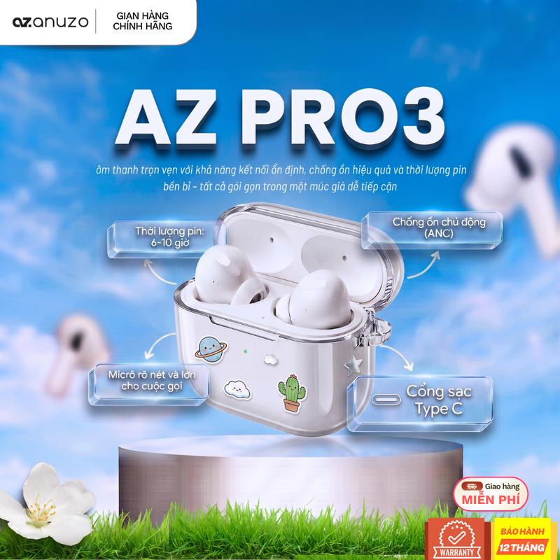 Tai nghe AP3 pro AP4 Bluetooth chống ồn chủ động ANC, âm thanh sống động, pin…