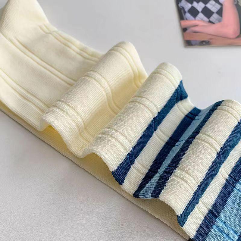 Product Introduction of Tất Cao Đến Đầu Gối Cho Nữ, Tất Dài Sọc Nhiều Màu Sắc, Mỏng, Cho Mùa Hè, Cho Nữ Sinh, Học Sinh, Tiệc Tùng, Trường Học, Thoải Mái Jean 25