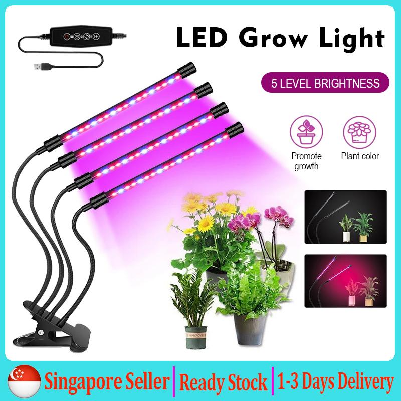 [Ready Stock] Indoor Plant Grow Light Lamp 80 LED 4 Heads Dimmable ...