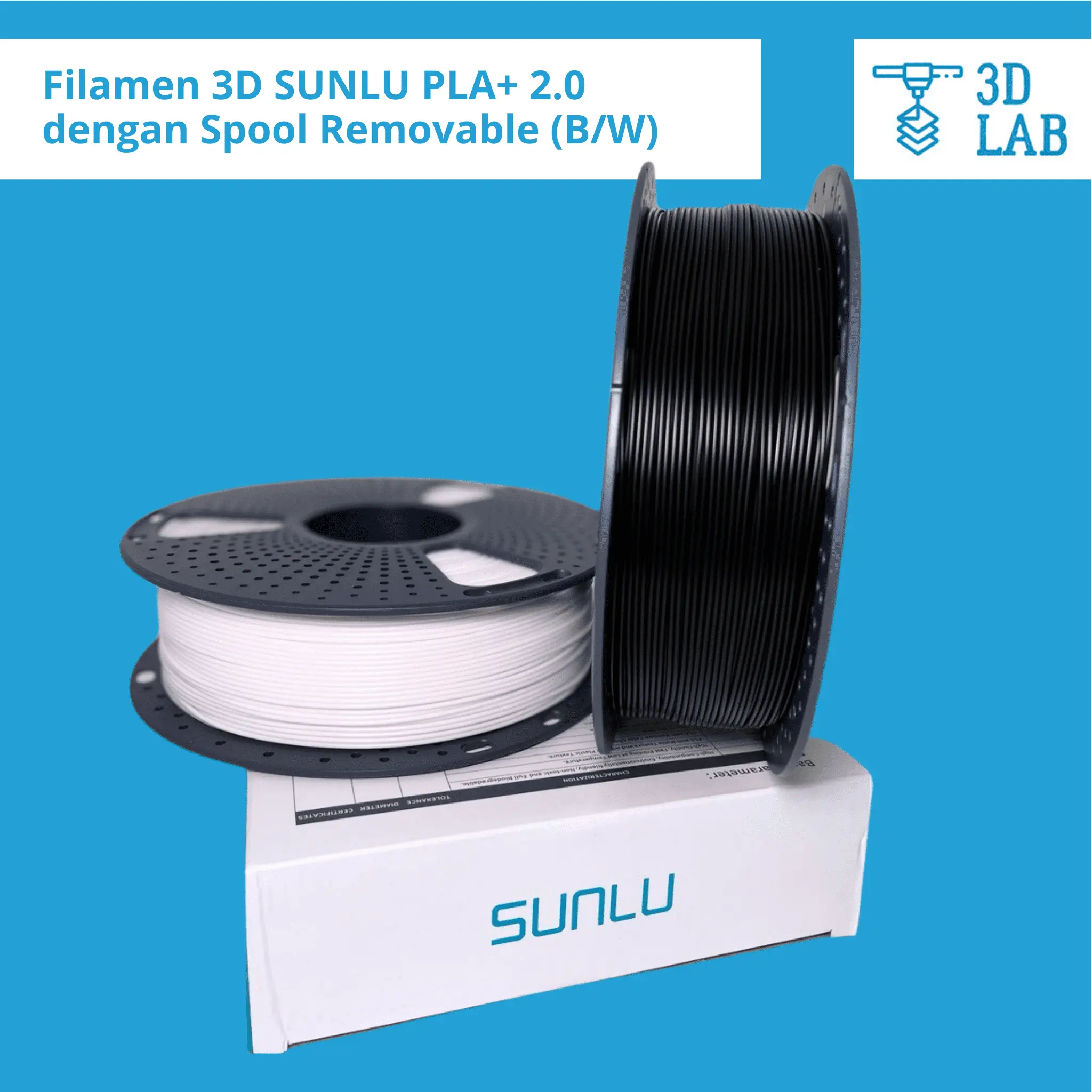 Filament 3D SUNLU PLA+ 2.0 – Kuat, Cepat, dan Rapi