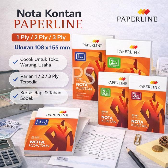 Jual Nota Kontan Paperline 1 Pack (10 Pcs) Ukuran 108x155mm | Nota NCR ...