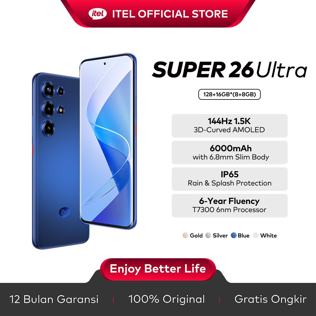 itel S26 Ultra 8+8/128GB | 144Hz 1.5K AMOLED, 6000mAh, IP65 Waterproof, Gorilla Glass 7i, AI Eraser, NFC