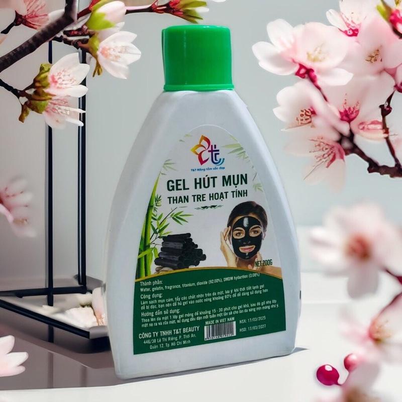 T&T Combo Gel Lột Mụn Nha Đam và Than Tre Hoạt Tính 200g + Giấy Nạ 25 Miếng Chăm Sóc Da Hiệu Quả Loại Bỏ Mụn Đầu Đen và Mụn Cám