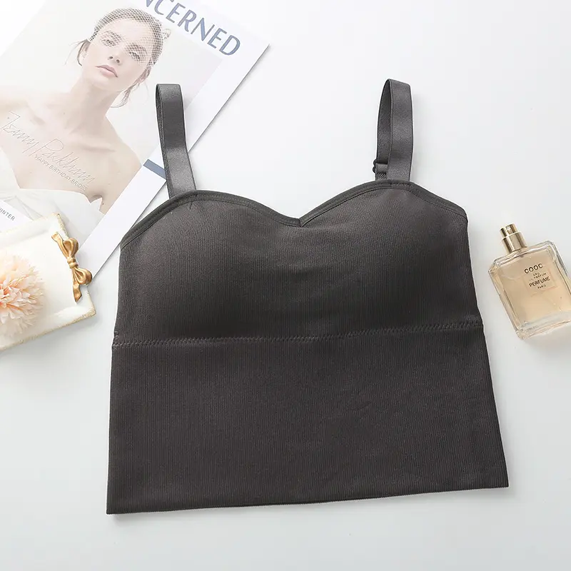 VFS BR422 TankTop BH Wanita atasan cewek Bra Spandex Crop Singlet Dewasa Rompi Panjang Sport Basic Santai 4