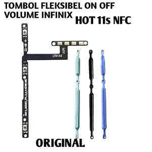 Tombol untuk Infinix Hot 11s NFC original flexible on off volume luar dalam fleksibel power pengganti 1 set