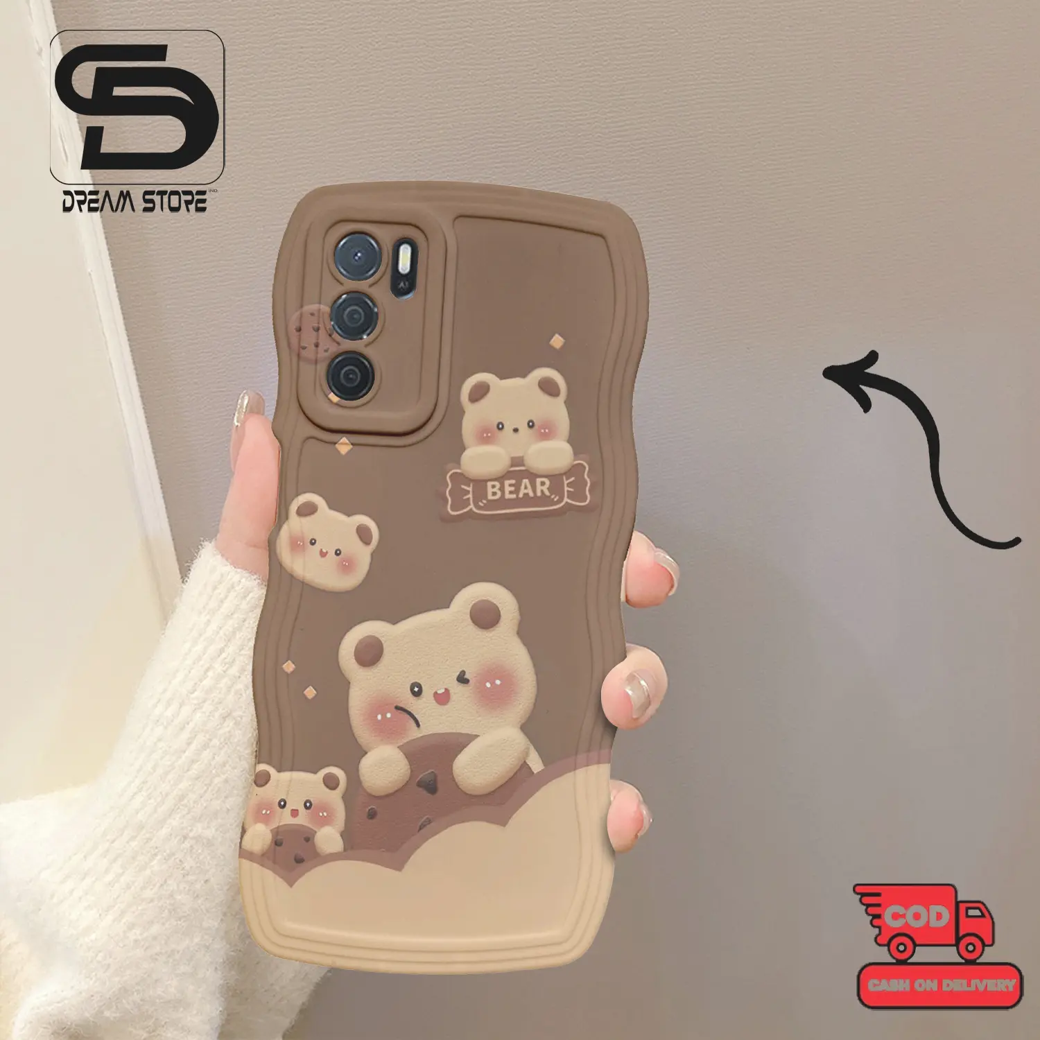 Case Gelombang Oppo A16 / CPH2269 Aesthetic Bahan Softcase silicon Lentur - Skin / Casing Handpone - Cesing Gelombang - Gelombang Case -Aksesoris Ponsel - Fashion Case - Vrial - Terlaris Handphone Cover Hardcase