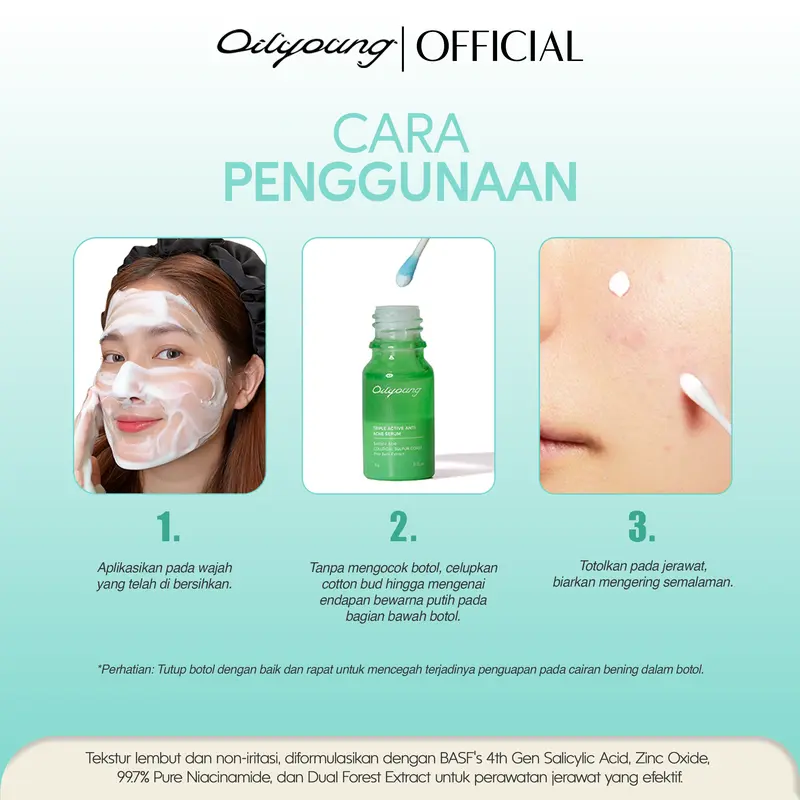 [Creator] Oilyoung Triple Active Anti Acne Serum 10g - Salicylic Acid Acne Drying Lotion Serum Jerawat Acne Treatment Wajah Berjerawat Extract Niacinamide Hyaluronic 5