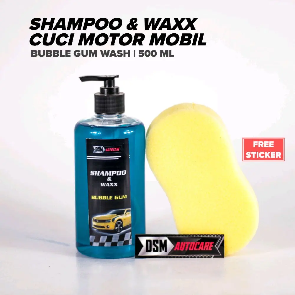 Shampoo Wax DSM Auto Care Aroma Wangi Bubble Gum untuk Mobil dan Motor - 500ML