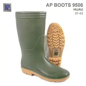 AP Boots Hijau Sepatu Boot Kerja Karet Hijau Tinggi Boots Aman Sepatu AP Boots 9506 AP Terra AP 2017 Shoes Pria