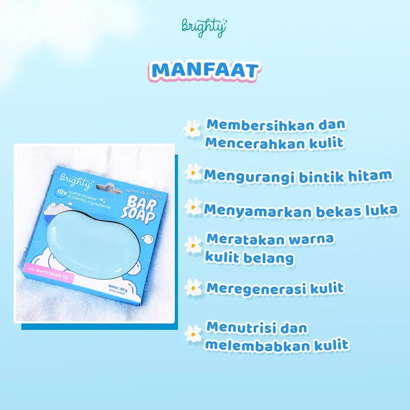 Brighty Glow & Bright Bar Soap Sabun Mandi Pencerah kulit hitam 2