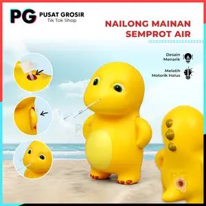 Nailong Dino Kuning semprot Air mainan anak-anak karakter lucu semprotan