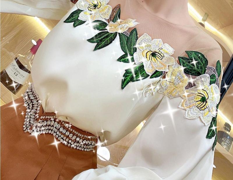 Product Introduction of Áo Sơ Mi Thêu Lưới Thiết Kế Cho Nữ, Hàng Mới Về Mùa Mùa Xuân 2024, Áo Sơ Mi Thêu Hoa Nặng Áo Sơ Mi Nhỏ Đẹp Sang Trọng 17