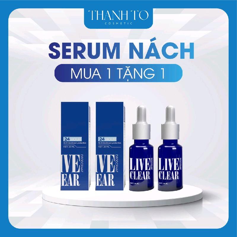 Khuyến Mãi 1Tặng1 Serum Khử Hôi Nách Live Clear| Thanh Tô Cosmetic - Khô Thoáng Thơm Tho Cả Ngày - Hạn Chế Tuyến Mồ Hôi Nách Tay Chân