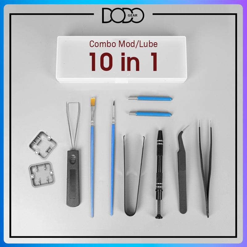 Bộ combo 10 in 1 dụng cụ mod lube bàn phím cơ bản mở switch stem picker switch…