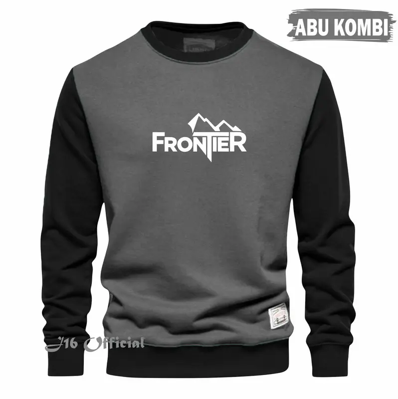 CREWNECK KOMBINASI SWEATER Oblong Pria Wanita Fleece Tebal Lembut 3