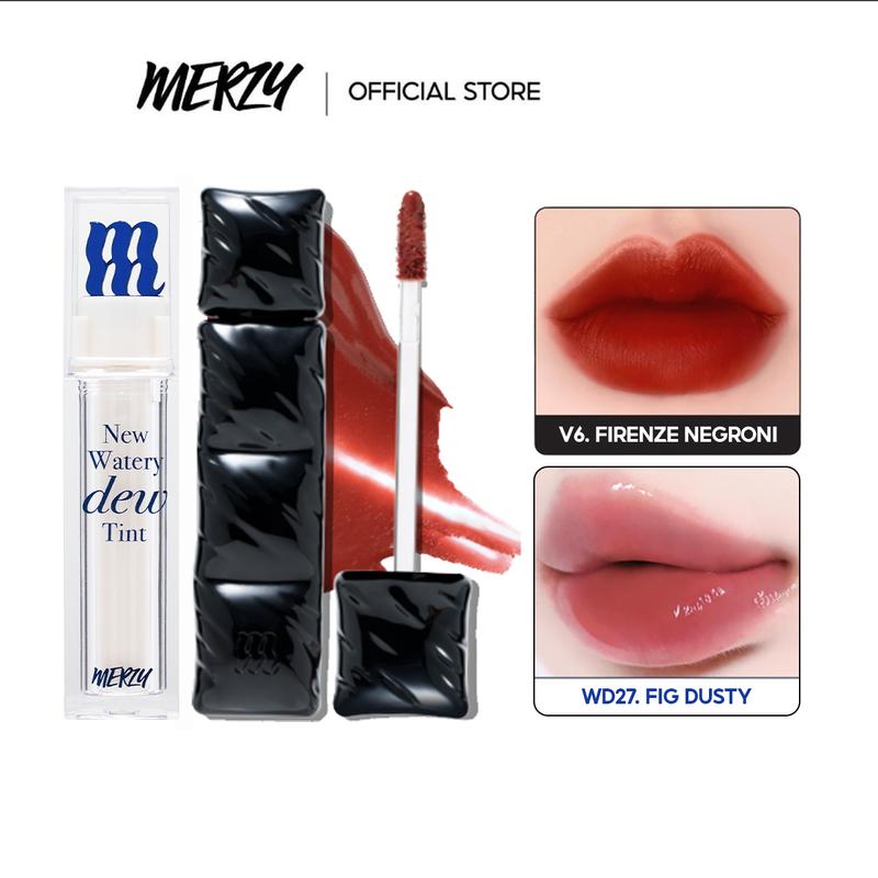 Combo Son Tint Bóng Dạng Thạch Merzy New Watery Dew Tint 4g + Son Kem Lì Merzy Puffer Velvet Tint 3.8g