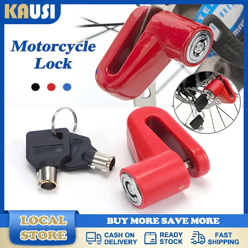 Motorcycle Lock Universal Disc Brake Lock Padlock with Two Keys Safety Anti-theft Lock Bike Wheel Small Anti-rust and Anti-corrosion Disc Brake Lock for Motorcycle Mountain Bike Scooter Motorcycle Supplies Accessories
