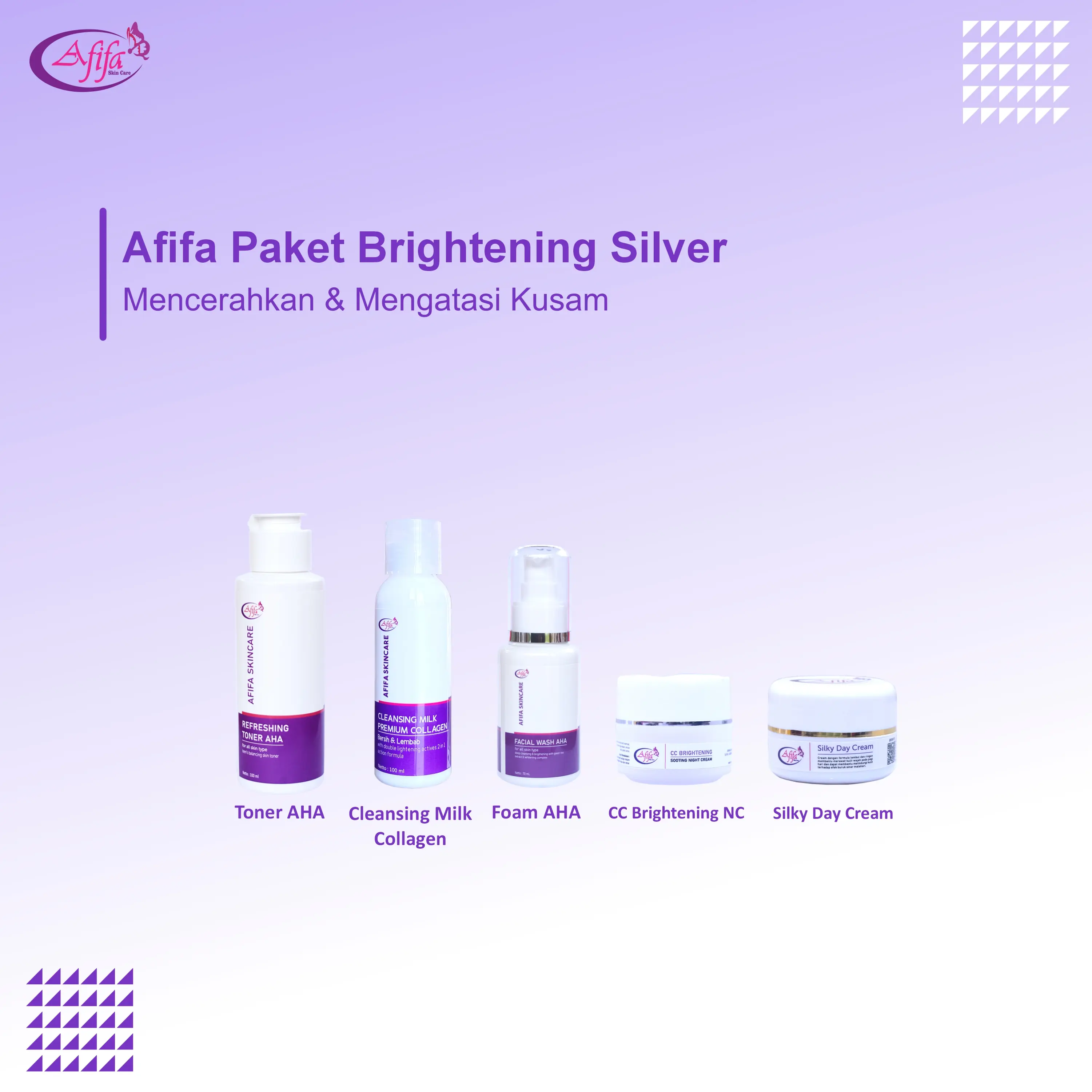 AFIFA PAKET BRIGHTENING SILVER | MENCERAHKAN & MENGATASI KUSAM